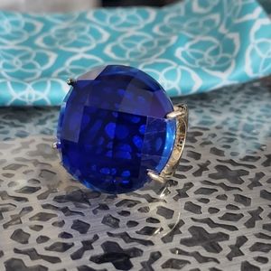 KS clear cobalt rana ring